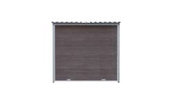 Chenil MKS composite WPC BRUN - ETERNA - 2 x 2 m - facade barreaux 8 cm