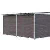Chenil MKS composite WPC BRUN - ETERNA - 4 x 2 m - facade barreaux 8 cm