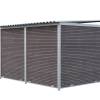Chenil MKS composite WPC BRUN - ETERNA - 3 x 2 m - facade grillage 50 x 50 mm