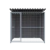 Chenil MKS composite WPC BRUN - ETERNA - 2 x 2 m - facade grillage 50 x 50 mm