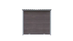 Chenil MKS composite WPC BRUN - ETERNA - 2 x 2 m - facade grillage 50 x 50 mm