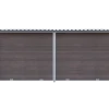 Chenil MKS composite WPC BRUN - ETERNA - 4 x 2 m - facade grillage 50 x 50 mm