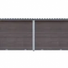 Chenil MKS composite WPC BRUN - ETERNA - 4 x 2 m avec séparation - facade grillage 50 x 50 mm