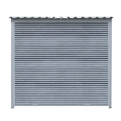 Chenil MKS composite WPC GRIS - ETERNA - 2 x 2 m - facade barreaux 8 cm