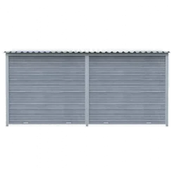 Chenil MKS composite WPC GRIS - ETERNA - 4 x 2 m - facade barreaux 8 cm