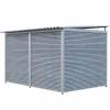 Chenil MKS composite WPC GRIS - ETERNA - 3 x 2 m - facade grillage 50 x 50 mm