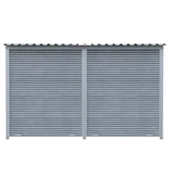 Chenil MKS composite WPC GRIS - ETERNA - 3 x 2 m - facade grillage 50 x 50 mm