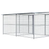 Chenil MKS - TOUT GRILLAGE - 4 x 2 m - 1 séparation, 2 portes