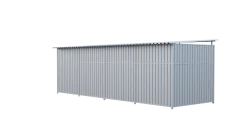 Chenil métal MKS - METALLO - 6 x 2 m avec séparation - facade barreaux 8 cm