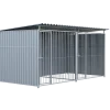 Chenil métal MKS - METALLO - 4 x 2 m avec séparation - facade barreaux 8 cm