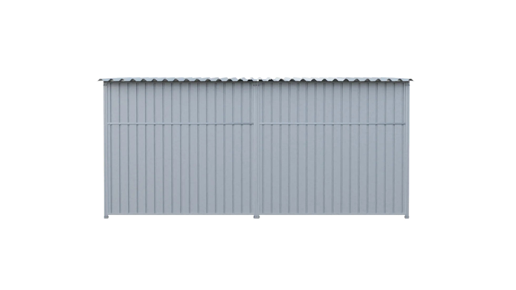 Chenil métal MKS - METALLO - 4 x 2 m avec séparation - facade barreaux 8 cm