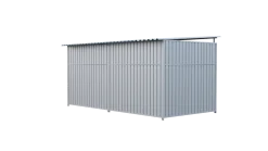 Chenil métal MKS - METALLO - 4 x 2 m avec séparation - facade barreaux 8 cm