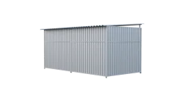 Chenil métal MKS - METALLO - 4 x 2 m avec séparation - facade grillage 50x50 mm