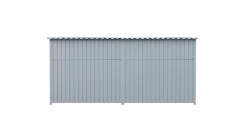 Chenil métal MKS - METALLO - 4 x 2 m avec séparation - facade grillage 50x50 mm