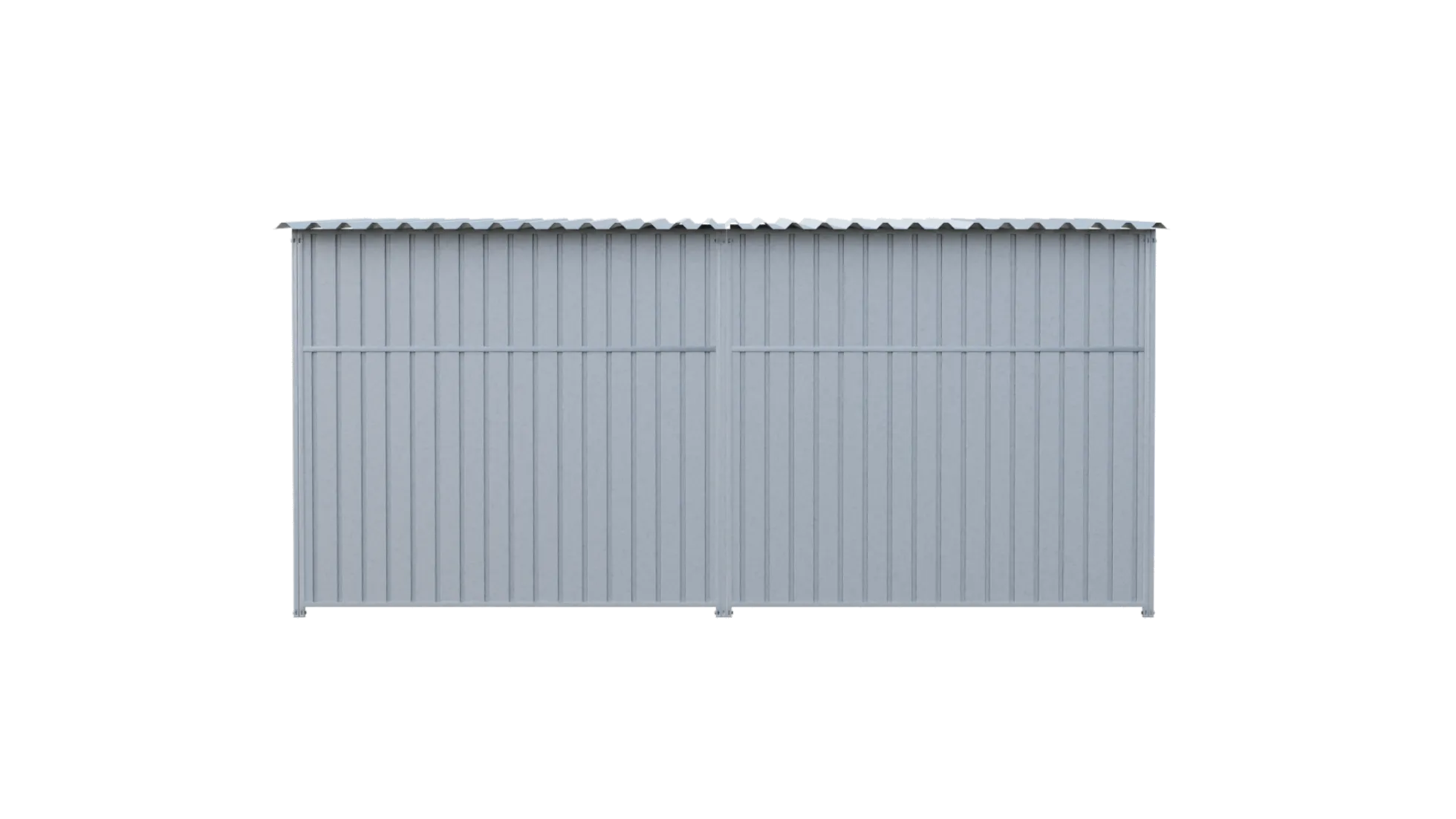 Chenil métal MKS - METALLO - 4 x 2 m avec séparation - facade grillage 50x50 mm