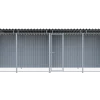 Chenil métal MKS - METALLO - 6 x 2 m avec séparation - facade grillage 50x50 mm