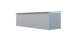 Chenil métal MKS - METALLO - 6 x 2 m avec séparation - facade grillage 50x50 mm