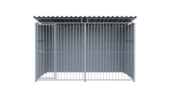 Chenil métal MKS - METALLO - 3 x 2 m - facade barreaux 8 cm
