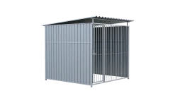 Chenil métal MKS - METALLO - 2 x 2 m - facade barreaux 8 cm