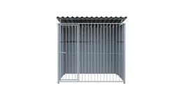 Chenil métal MKS - METALLO - 2 x 2 m - facade barreaux 8 cm