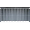 Chenil métal MKS - METALLO - 4 x 2 m - facade barreaux 8 cm
