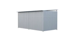 Chenil métal MKS - METALLO - 4 x 2 m - facade barreaux 8 cm