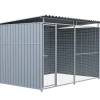 Chenil métal MKS - METALLO - 3 x 2 m - facade grillage 50x50 mm