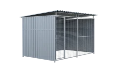 Chenil métal MKS - METALLO - 3 x 2 m - facade grillage 50x50 mm