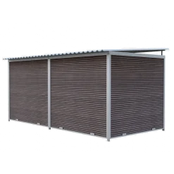 Chenil Protection en Bois 4 m x 2 m - grillage