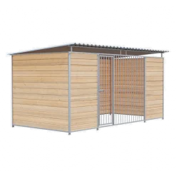 Chenil Protection en Bois 4 m x 2 m - barreaux