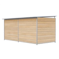 Chenil Protection en Bois 4 m x 2 m - barreaux
