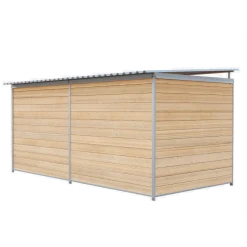 Chenil Protection en Bois 4 m x 2 m - grillage
