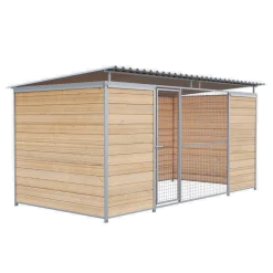Chenil Protection en Bois 4 m x 2 m - grillage