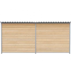 Chenil Protection en Bois 4 m x 2 m - grillage