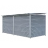 Chenil Protection en WPC Gris 4 m x 2 m - barreaux