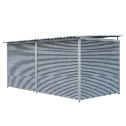 Chenil Protection WPC Gris 4 m x 2 m - grillage