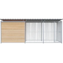 Chenil Super Junior en bois - 5 m x 2 m - barreaux