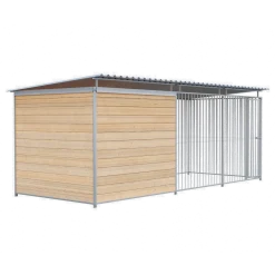 Chenil Super Junior en bois - 5 m x 2 m - barreaux
