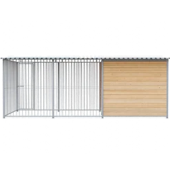 Chenil Super Junior en bois - 5 m x 2 m - barreaux
