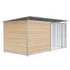 Chenil Super Junior en bois - 4 m x 2 m - barreaux