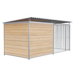 Chenil Super Junior en bois - 4 m x 2 m - barreaux