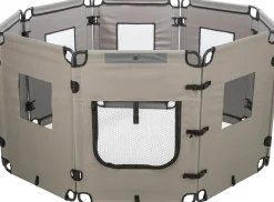 Clôture de camping 8 éléments de 59 × 78 cm, gris/noir