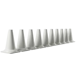 Cône plastique 20 cm lot de 10 pcs - blanc