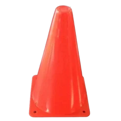 Cône Rouge orangé PVC 23 cm