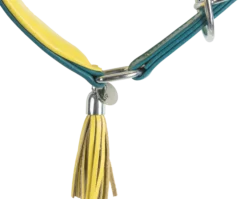 Collier Active Confort pour lévrier avec stop traction - Pétrole / jaune- XS