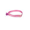 Collier chat Coeur réfléchissant 34 cm x 10 mm - rose