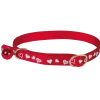 Collier chat Coeur réfléchissant 34 cm x 10 mm - rouge