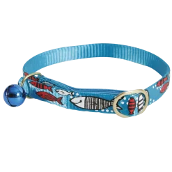 Collier chat Ladycat avec grelot 30 cm x 10 mm - turquoise
