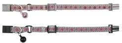 Collier chaton réfléchissant, gris
