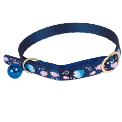 Collier chat Poisson 34 cm x 10 mm - Bleu